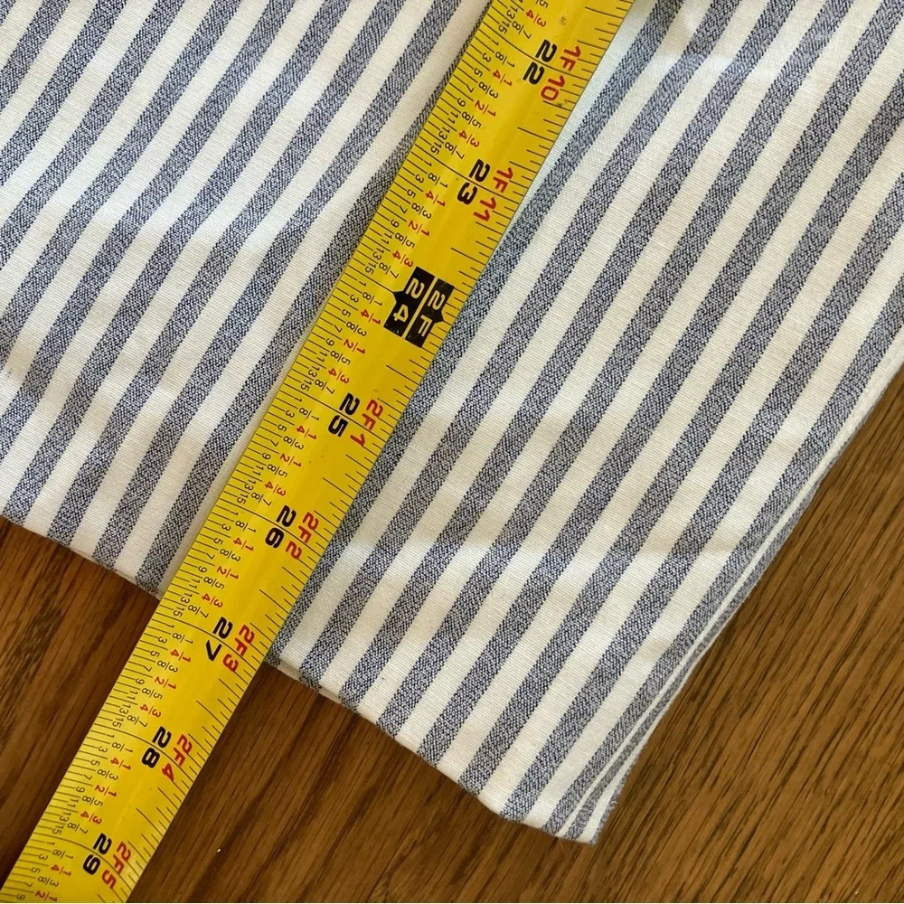 Antonio Melani High Waist Pencil Midi Blue & White Stripe Skirt (6) - Picture 4 of 10